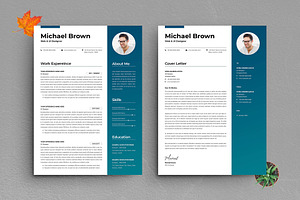 Minimalist Resume and Cover Letter, a Resume Template by PixelStudio
