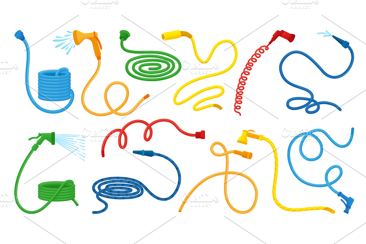 Garden watering hoses. Gardening, an Object Illustration by Valerie Bodnar