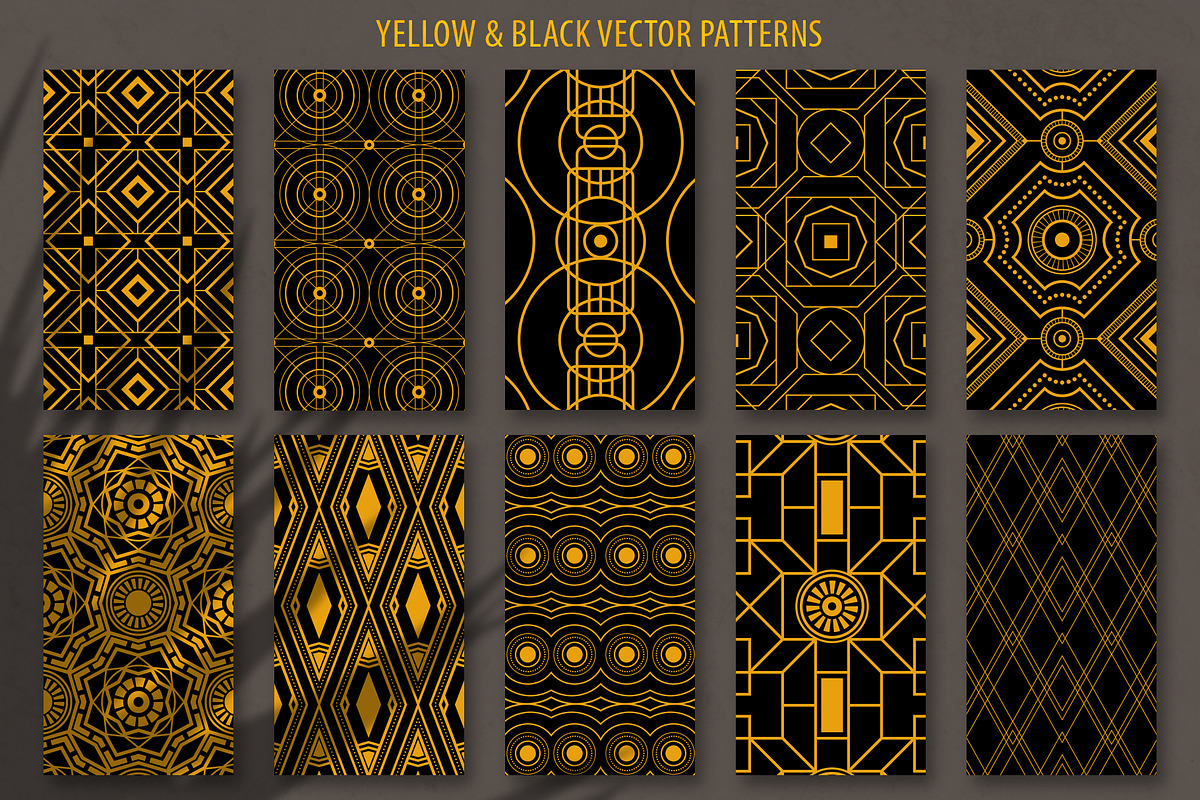 20 Art Deco Seamless Vector Patterns, a Pattern Graphic by CatJello Graphics (Photo 7 of 23)