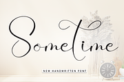 Sometime | Script Font, a Handwritten Font by Scratchones (Thumbnail 1 of 8)