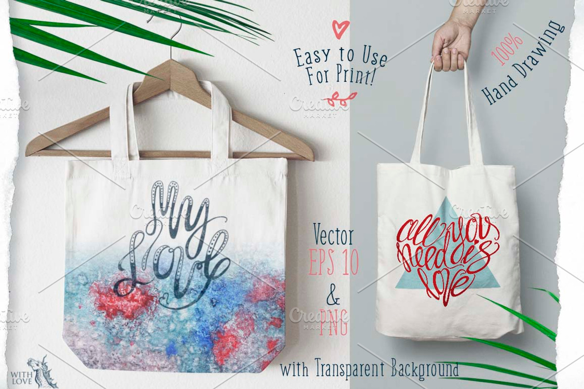 True Love Hand Lettering Set, a Decorative Illustration by Fluffy Unicorn (Photo 3 of 8)