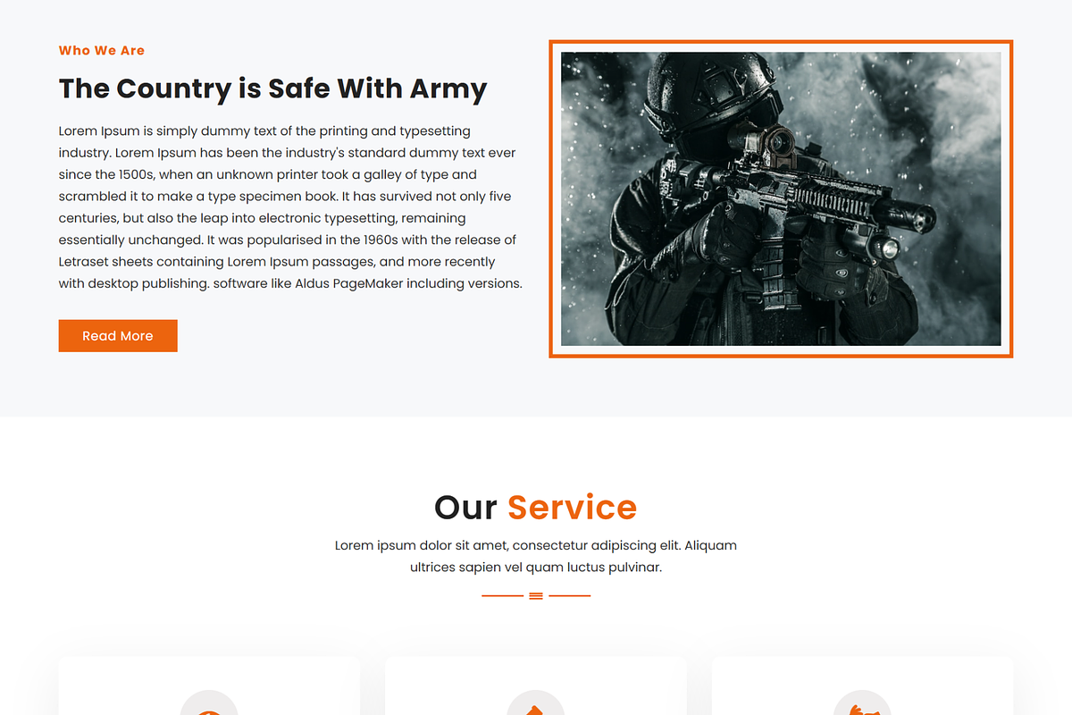 Fighter - Military Recruitment HTML, a HTML Template by Themeplaza (Photo 2 of 7)