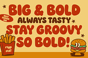 Chubby Dinner - Retro Fast Food Font, a Sans Serif Font by Rillatype (Thumbnail 4 of 9)