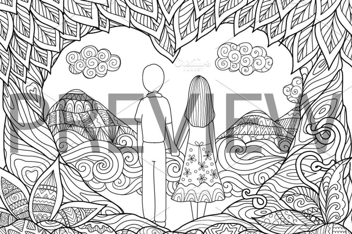 35 Valentine's coloring, an Animal Illustration by Somjai King (Photo 7 of 36)