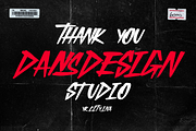 Buster Brush Modern Marker Display F, a Blackletter Font by dansdesign (Thumbnail 7 of 7)