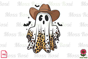 Leopard Ghost Cowboy Hat, a Graphic by Moss Rose (Thumbnail 1 of 3)
