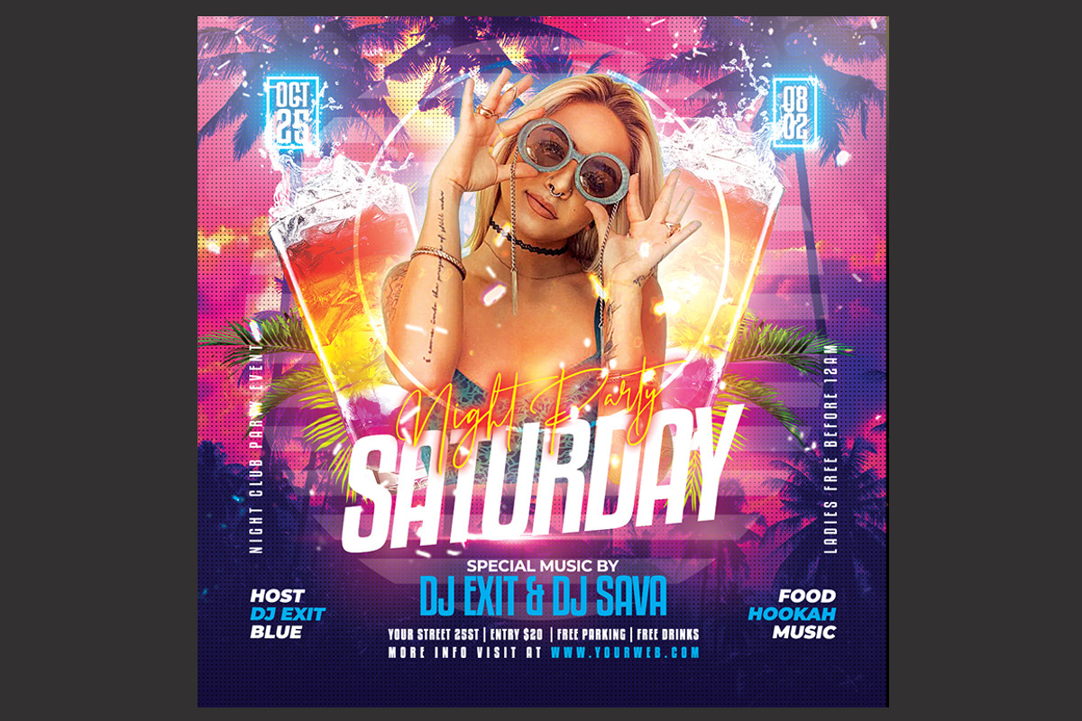 Club Party Flyer, a Flyer Template by DSGraphicDesign