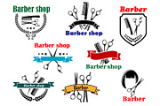 Barber shop signboard designs, a Solid Icon by Vector Tradition (Thumbnail 3 of 3)