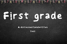 First grade - Handwritten chalk font