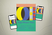 Geo Minimalism Pop Music Fest Flyer, a Flyer Template by The Good Store (Thumbnail 1 of 2)