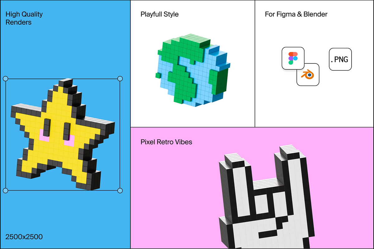 Pixel 3d illustrations, an Illustration by Wannathis.one (Photo 2 of 6)