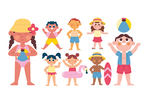 Kids Summer Illustration Set preview 2