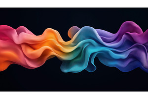 Abstract Colorful Wave Shapes