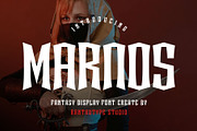 Marnos Fantasy Display Font, a Sans Serif Font by RantautypeStudio (Thumbnail 1 of 17)