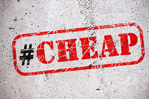 Hashtag Cheap on the wall, a Business Photo by BOOCYS
