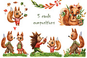 Forest Babies - Watercolor Set, an Animal Illustration by Mashamashastu (Thumbnail 8 of 10)