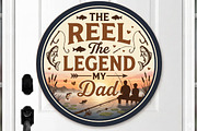 Sports Dad Door Hanger, The Reel, a Seasonal Illustration by Rose Art (Thumbnail 2 of 3)
