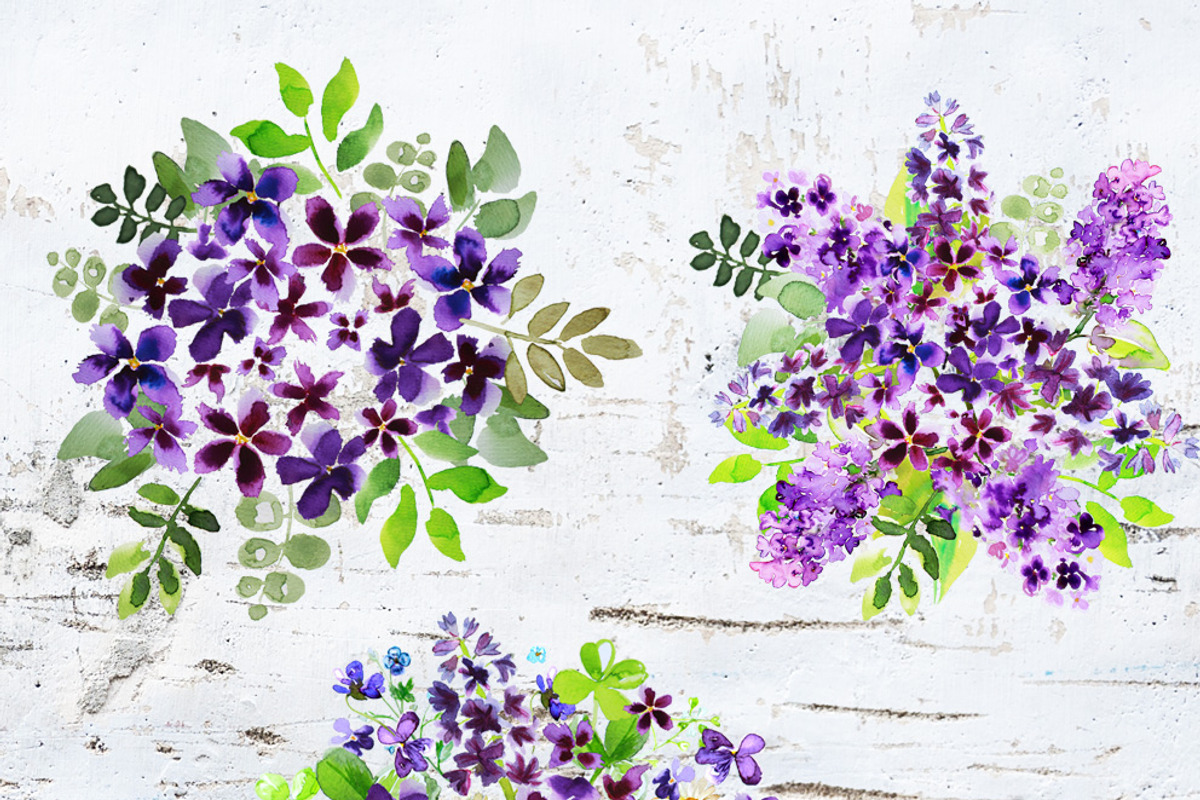 Garden Violet Clipart Purple Bouquet, a Decorative Illustration by Download Graphic Art (Photo 4 of 7)