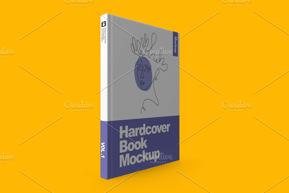 Slim Hardcover Book Mockup, a Books & Magazine Mockup by Aprndy85 (Photo 2 of 6)