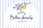 Butter Accents, a Handwritten Font by Jackgridden (Thumbnail 1 of 11)