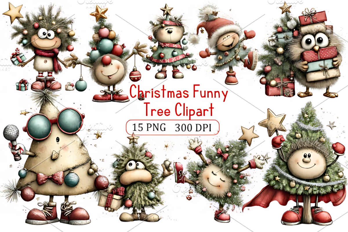 Artistic Funny Christmas Clipart, a Seasonal Illustration by Design Art (Photo 1 of 4)