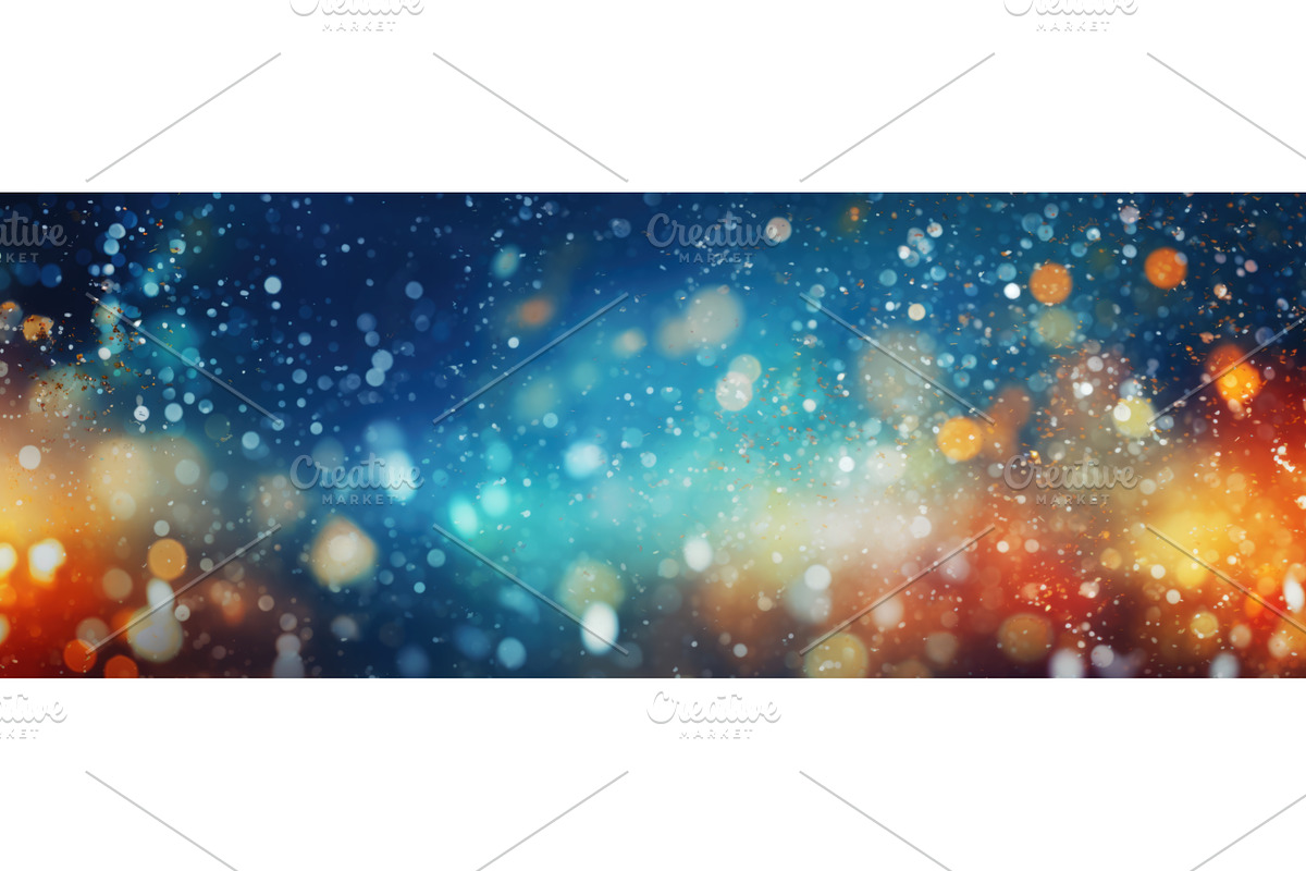 Christmas shiny bokeh in blue and, an Illustration by Nature and travel