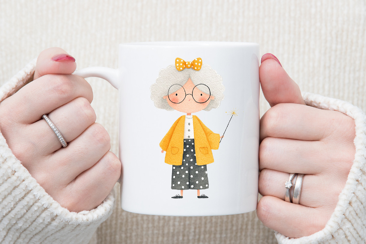 New Year Funny Old Lady Sublimation, an Illustration by Sublimation Artist (Photo 5 of 6)