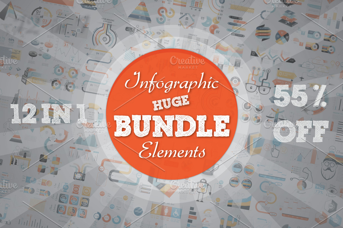 55% OFF Infographic Bundle, a Presentation Template by Infographic Paradise (Photo 1 of 13)