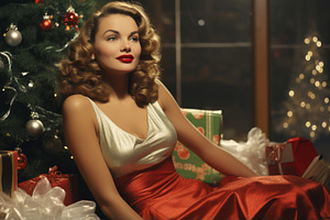 Retro Christmas and New Year Party, a Photo by Pictures for you!!!!!!!!!