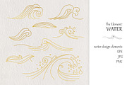 The Element: Water. Vector drawings, a Texture Illustration by Nadia Murash (Thumbnail 2 of 4)