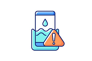 Water Damage RGB Color Icon