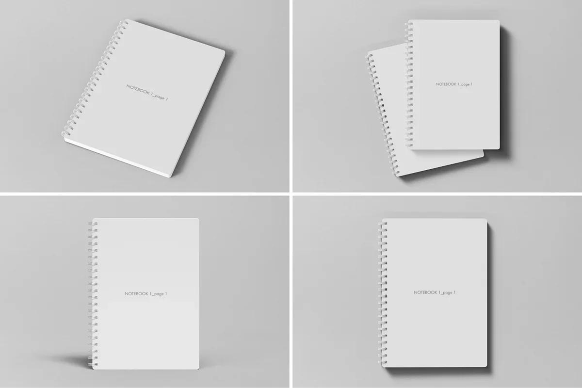 Spiral Notebook Mock-up, a Books & Magazine Mockup by BLISS DESIGN (Photo 3 of 3)
