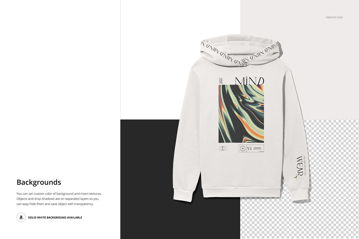 Oversized Hoodie With Hood Mockup, a Hoody Mockup by creatsy5 (Photo 15 of 17)