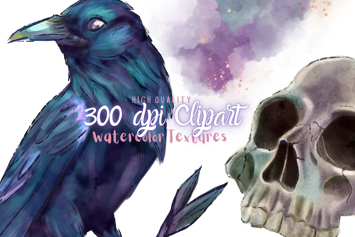 Celestial Raven PNG Clipart, an Animal Illustration by Lenninator Digital (Photo 2 of 9)