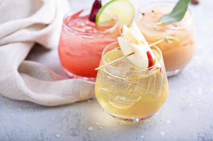 Winter and fall cocktails with apples and hibiscus, a Food & Drink Photo by farwasser