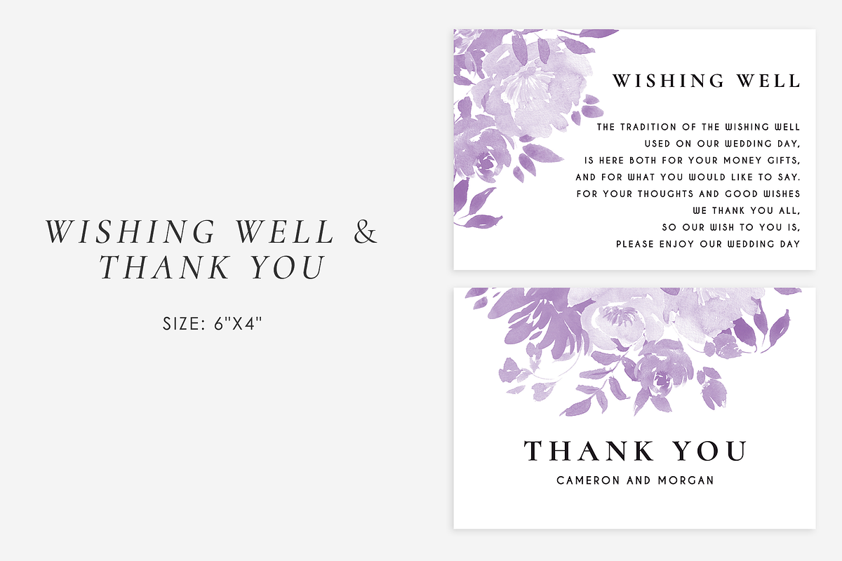 Ultra violet wedding set, an Invitation Template by Helen Halik art (Photo 4 of 8)