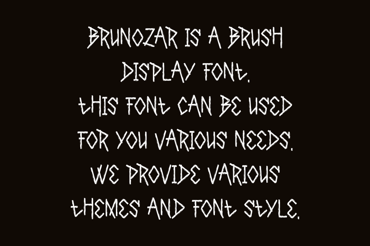 Brunozar - Brush Font, a Handwritten Font by Iqsiart Studio (Photo 5 of 6)