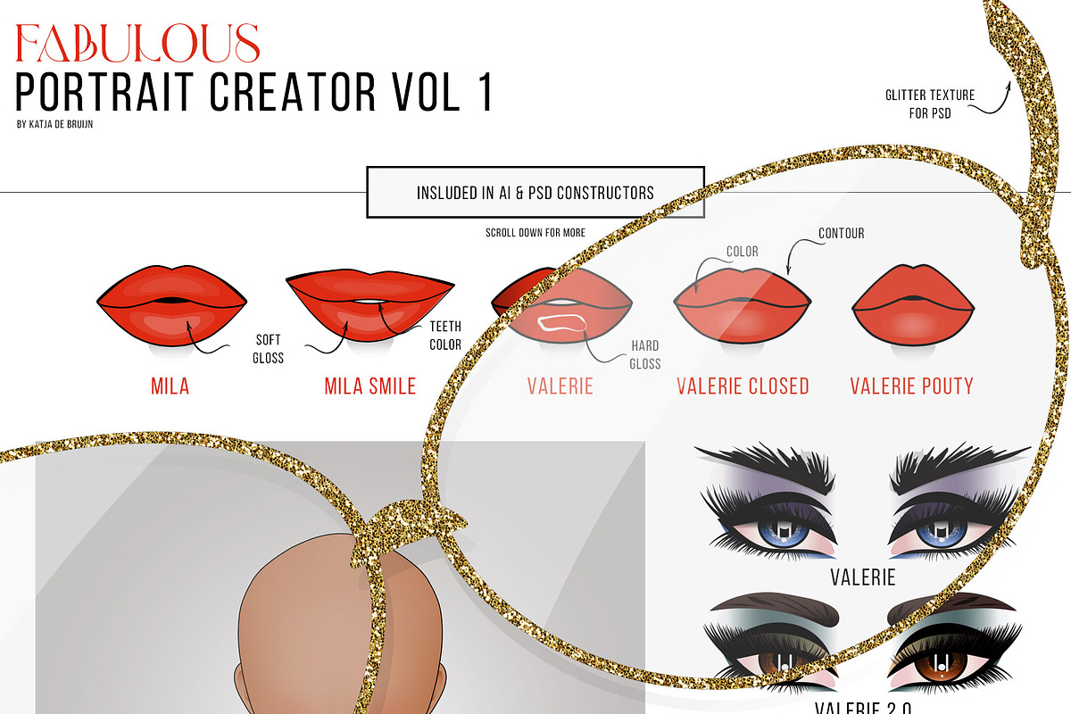 Fabulous Portrait Creator Vol 1, a Person Illustration by Iconogenic (Photo 3 of 6)