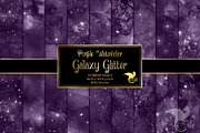 Purple Watercolor Galaxy Glitter, a Texture Graphic by Digital Curio (Thumbnail 1 of 5)