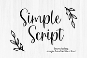 Simple Script, a Script Font by Artkenza (Thumbnail 1 of 6)