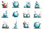 summer sea underwater bubbles clipar, an Illustration by Designworld (Thumbnail 3 of 8)