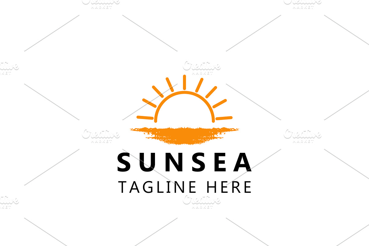 Sunset and Sun Sea Logo Design, a Branding & Logo Template by AlvinStd