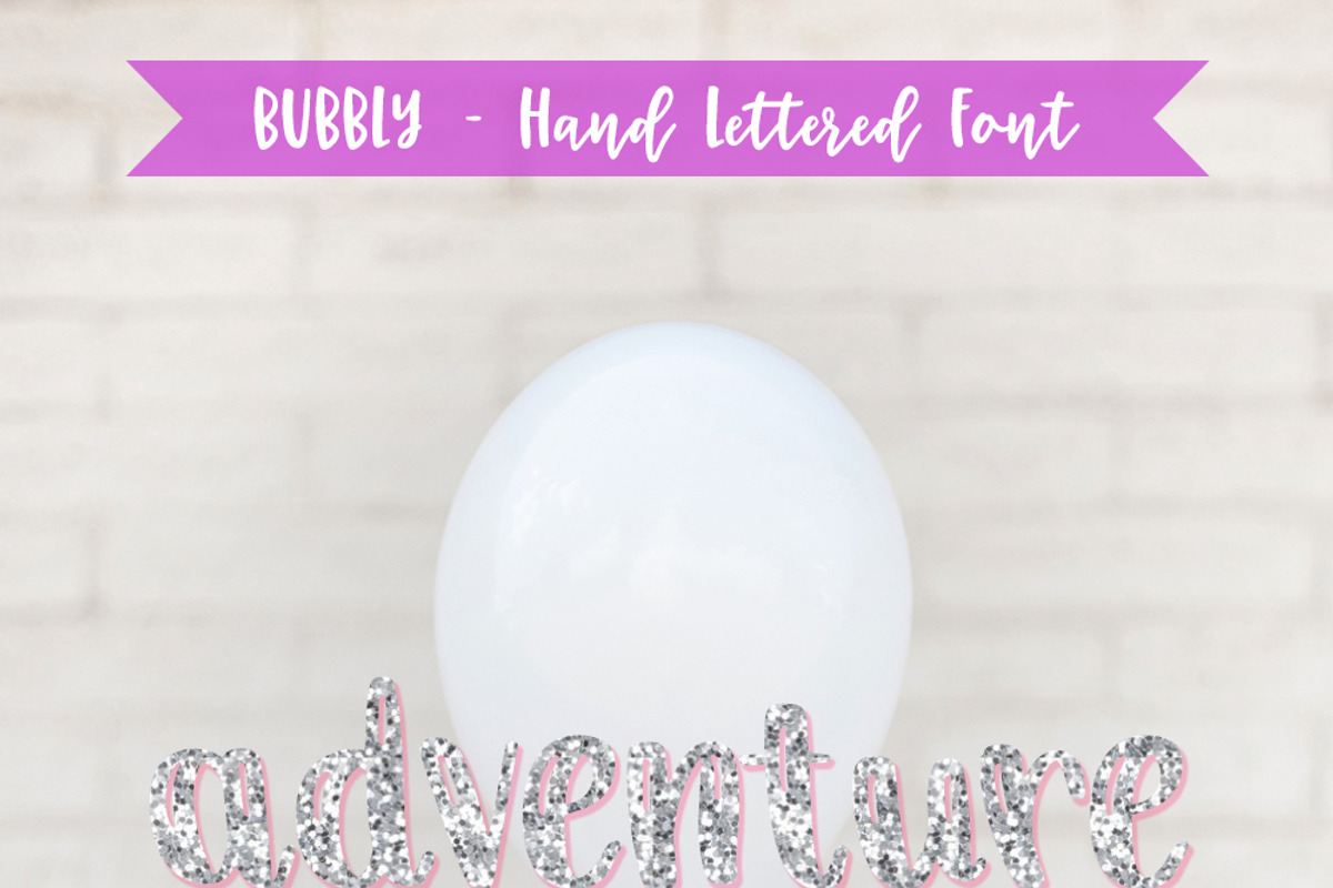 Bubbly - A Hand lettered Font preview 7