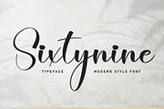 Sixtynine | Script Font, a Handwritten Font by Scratchones (Thumbnail 1 of 8)