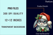 Christmas Bunny Clipart Bundle, an Illustration by SinaCreation (Thumbnail 6 of 7)