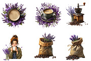 Lavender Coffee Clipart, an Illustration by Designworld (Thumbnail 2 of 7)