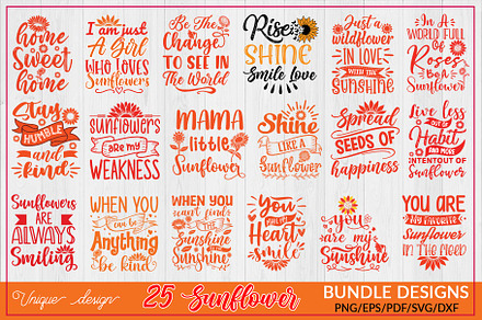 Sunflower SVG Bundle.