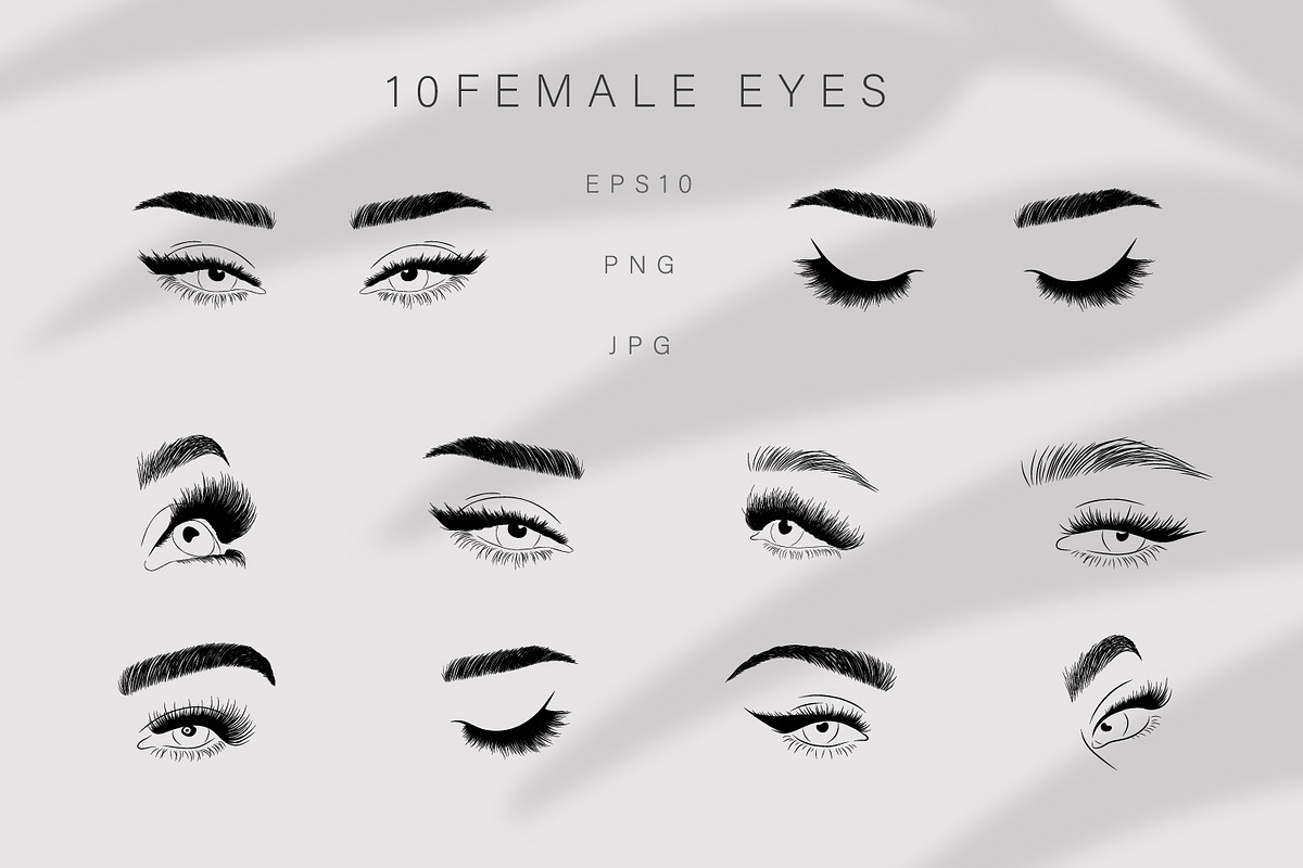 Eyelashes logo kit, an Object Graphic by KeronnArt (Photo 3 of 6)