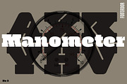 Manometer, a Slab Serif Font by fontador (Thumbnail 1 of 8)