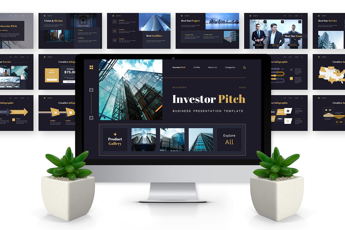 Investor Pitch - Business Powerpoint preview 5